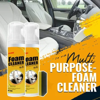 150 мл пеноочистителя-спрей, Многофункционални антивозрастные средство за почистване на интериора на колата, Домашна чистящая пяна за почистване на кожата във вътрешността на автомобила.