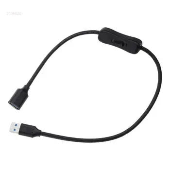 Удлинительный USB-кабел с директен глава, подкрепа за включване-изключване, пренос на данни и захранване на вентилатора с USB захранването