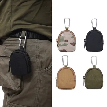 Мини-тактически ЕРП-калъф за ключове и портфейли, мъжки портмонета за монети, чанта, ключодържател, ключодържател, джоб с цип, външни ключове, чанта за съхранение на слушалки