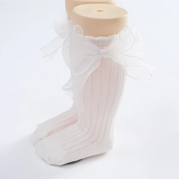 Чорапогащи за малки момичета с еластична нос, меки леки чорапогащи до коляното, дълги чорапи-тръби