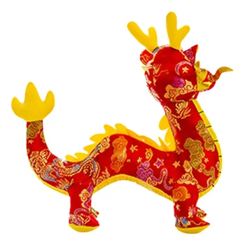 Китайската нова година на дракона Декор Плюшен Мультяшная играчка Дракон Пълнени Дракон Украса Коледен подарък Офис Украса за дома
