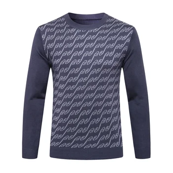 BILLIONAIRE SIJITONGDA ISweater Вълнена мъжки дрехи 2024 г., нова, топла модни и ежедневни с кръгло деколте, високо качество, голям размер M-5XL