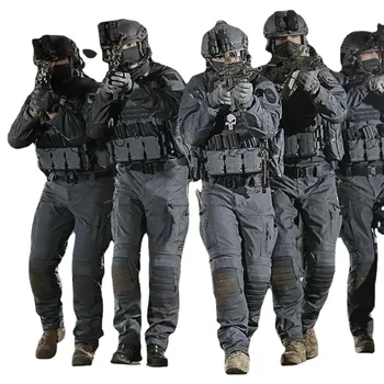 Професионални тактически панталони Мъжки външни непромокаеми военни джоггеры-карго Ripstop с множество джобове за защита на коляното, бойни панталони P40 Еърсофт