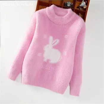 2023 Нов пуловер за деца, зимни дрехи, пуловери за момичета, чанти пуловер, топла детска връхни дрехи за есента и зимата