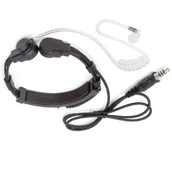 7,1 мм тактическа телескопична гортанная слушалки Тежкотоварни Микрофон С Вибрация в Гърлото Слушалки NATO Plug за слушалки Уоки-токи
