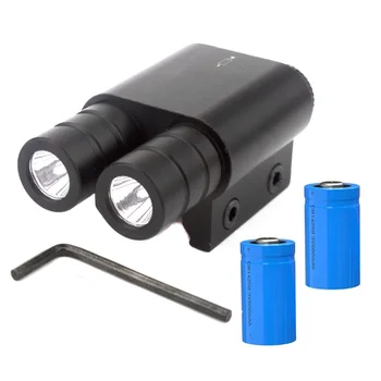 Фенерче за пушка пистолетен фенер за 20 мм апликации Picatinny Батерия в комплект Оръжия на led фенерче, 3 режима