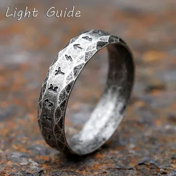 НОВ пръстен от неръждаема стомана 6 мм в стил пънк, Антикварни Ретро Мъжки накити, Пръстен на Викингите, Женски Амулет, Старинни норвежки пръстени, но За жените