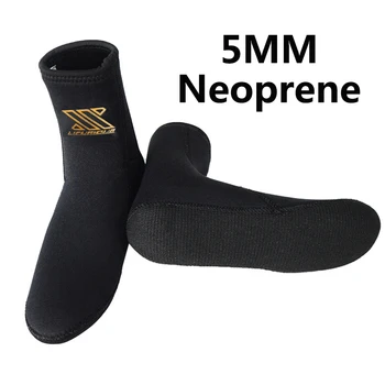 Чорапи за гмуркане от неопрен с дебелина 5 мм, топли нескользящие чорапи за гмуркане, плажни чорапи за мъже и жени, водни спортове, гмуркане, чорапи за сърфиране