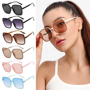 Модерен класически шофьорски очила с UV400, очила за дами, дамски квадратни слънчеви очила в големи рамки, слънчеви очила голям размер