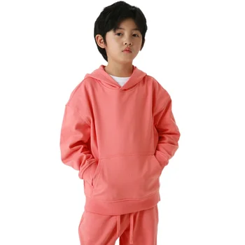 Детски пуловери, новост есента 2023, обикновена Хавлиени памучни блузи, потници за момчета и момичета, на горно облекло за деца на 10-12 години