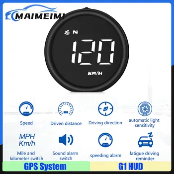 Нов Автомобил HUD GPS на G1, Бордови Компютър, Цифров Централен Дисплей, Автоматично измерване на Скоростта, Аларма за Превишаване на Скоростта, Проекторът на Предното Стъкло За Всички автомобили