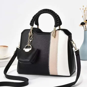 Модерна нова вязаная дамска чанта с модерна креативен дизайн и многопластова женствена чанта през рамо за жени