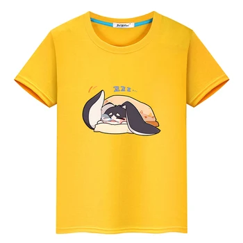 Тениска с принтом Honkai Star Rail, тениска с изображение на Kawai, Тениска с графичен принтом от Карикатура, Къс ръкав, 100% Памук, Мека Тениска За момчета/Момичета