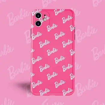Модерен Калъф за мобилен Телефон кукли Барби Iphone 11 12 13 Pro Max Kawaii Pink Girls Силикон Титуляр за Защита от Падане за 7 8 Plus X Xr Xs Mini Gift Toy