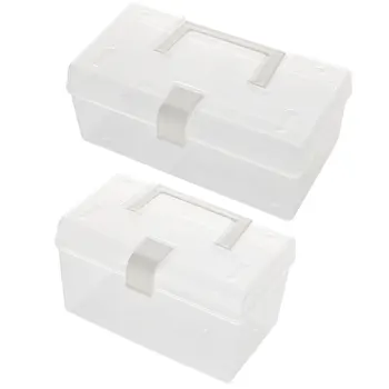 Пластмасова кутия-опаковка филтър маски Мултифункционален контейнер с дръжки за автомобили Барове Офис