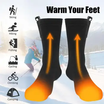 Акумулаторна Чорапи С Топъл USB Чорапи С Електрическо Нагряване Бързо Загряване Зимни Аксесоари С постоянна температура на отопление 5 В Дълги Чорапи