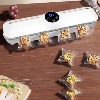 Вакуумната машина за запечатване на храните Автоматично запечатване въздух Актуализирани режими за запазване на сухи и влажни продукти, Безшумни с led индикатори