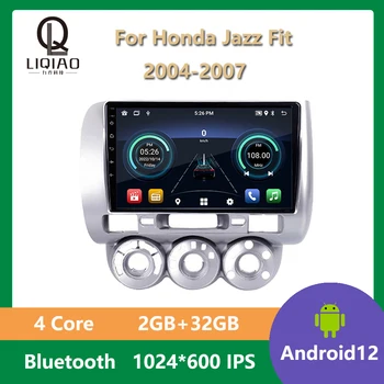 2 Din Автомагнитола DVD Главното Устройство За Honda Jazz Fit 2004 2005 2006 2007 Левосторонний който има Четириядрен GPS Навигация Bluetooth 2 GB + 32 GB