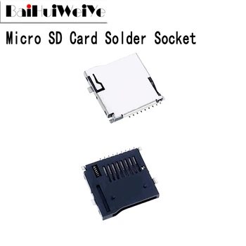 5ШТ Micro SD Карта Седалка SMD 9Pin TF Micro SD Карта Спойка Конектори Адаптер Конектор Автоматичен Печатна Платка Push/Притискателния Нов Тип