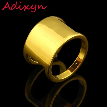 Нови дизайнерски златни гладки пръстени Дамски, Мъжки Пръстен на пръста си златен цвят Индия/Етиопия/Африка /Нигерия/Израел