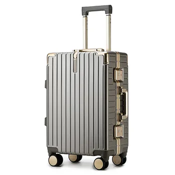 Висококачествена и Луксозна чанта за количка, 24-инчов куфар с Голям капацитет, Дамски Мъжки ръчния багаж, превоз за багаж, куфар с парола