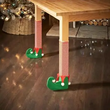 Материал Текстилен Калъф за ръкави Усещане за атмосфера Стелки за краката Коледен сувенир Еластични крачета за маса и стол с елфите, както е показано на фигура