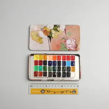 Преносим пътен набор от акварельных пигменти Winsor & Newton, 24/36 цветове, Акварелни бои, аксесоари за рисуване на нокти художник