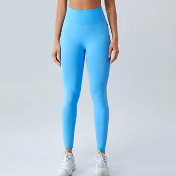 Висококачествени дамски бързо съхнещи панталони за йога с висока талия, безшевни спортни гамаши, панталони за джогинг на открито и фитнес