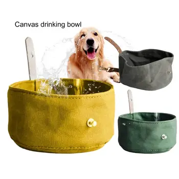 Сгъваема купа за домашни любимци Практични за многократна употреба и аксесоари за кучета Сгъваема купа за вода за котки и кучета на открито Аксесоари за домашни любимци