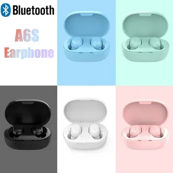Слушалки A6S TWS Безжични слушалки Bluetooth Слушалки Sport Стерео Fone Bluetooth слушалки за Huawei, Xiaomi