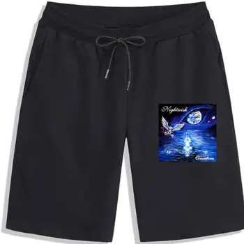 Nightwish Oceanborn Rock Music Legend Черни Мъжки къси панталони с принтом от чист памук, летни Мъжки къси панталони