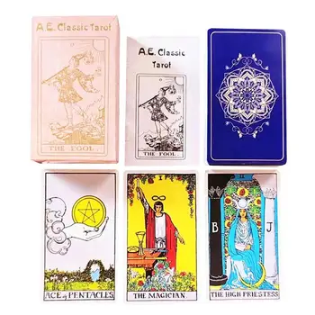 78 Карти, A. E Classic Tarot Английската Версия на Карти, Оракул за Гадаене Таблица Таро Настолна игра Таро Подарък на Приятели-Магам