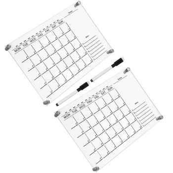 2 набор от Прозрачни Акрилни дъски за писане Модерна дъска за бележки Дъска за домашен Офис