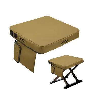 Термална възглавница за седалката стадион с подвижен калъф, подобрена възглавница за седалката на риболовния стол с подгряване, преносим устойчива на плъзгане, 3 регулируеми на режима