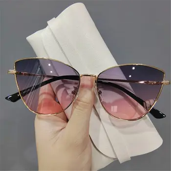 Популярни през лятото очила Дамски Нюанси Слънчеви очила с кошачьим око Малки vintage слънчеви очила