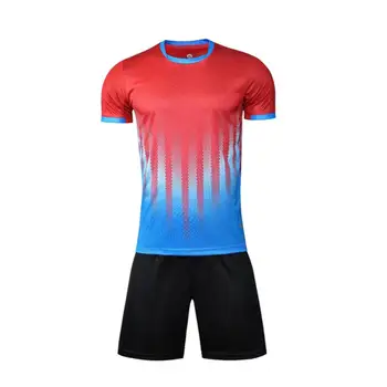 2 бр./компл. Мъжки футболни тениски наклон цвят с къс ръкав и еластичен колан, мъжки спортни дрехи за футбол, футболни комплекти