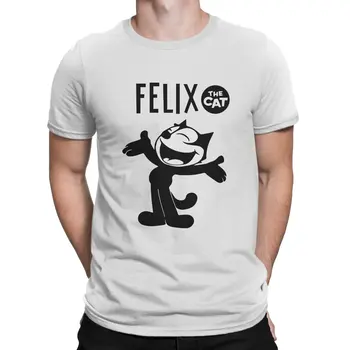 Тениска с изображение на котка Феликс, мъжки тениски с анимационни герои, отличителна тениска, оригинална градинска облекло за хипстеров