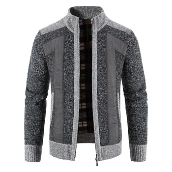 2023 Нов пуловер, Жилетка Външната търговия на Младежка мода, трикотажни изделия Палто с цип в Есенно-зимната Корейската версия на Мъжка риза от конци