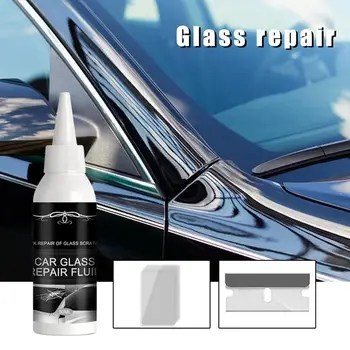 50 МЛ течен разтвор за ремонт на автомобилни стъкла, Течност за ремонт на стъкла, Комплект инструменти за ремонт на автомобилни стъкла, Нано-течност за ремонт на пукнатини, драскотини