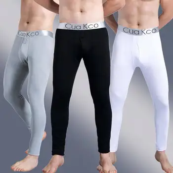 Нови секси мъжки тънки като коприна долни гащи, термоштаны, стръмни гамаши, бельо размер S, L, XL, XXL