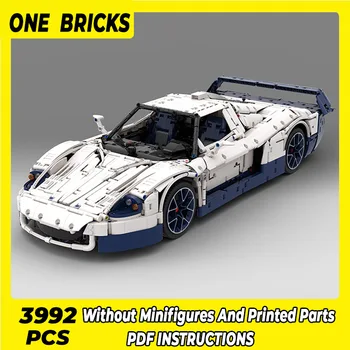 Moc Строителни Тухли Градска Модел на Кола Speed Champion White MC12 Технология Модулни Блокове Подаръци Играчки За Децата си САМ 