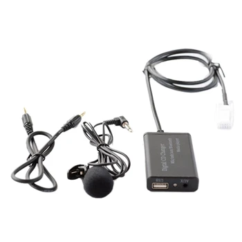 2X USB AUX Bluetooth Автомобилен Цифров Музикален CD-Чейнджър Адаптер За Toyota (6 + 6) Pin Camry, Corolla, Yaris RAV4