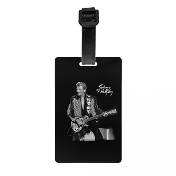Джони Холидей багажная етикет френски певец, рок-музика куфар багаж за поверителност на капачката на идентификационните табели